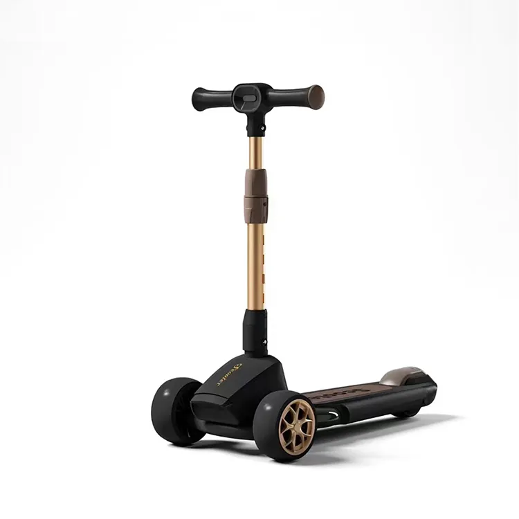 New Wholesale 3  PU Wheels Kids Foldable Kick Scooter With Light Kids Outdoor Foot Scooter