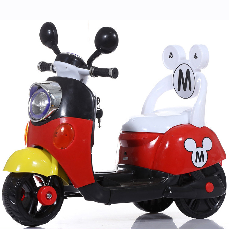 2022 cute plastic electric motorcycle with song for small kids ride on